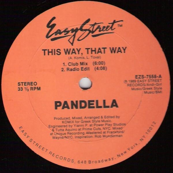 

12inch Record PANDELLA This Way That Way EZS7558 EASY STREET 1989 US Dance Electronica Used