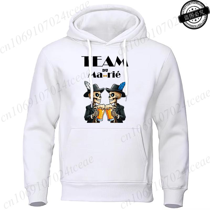

Témoin Du Marié Men s Hoodie Casual Streetwear Pullover Hooded Sweatshirt Evg Humour Fashion Autumn Winter Warm Hoodie Gifts M