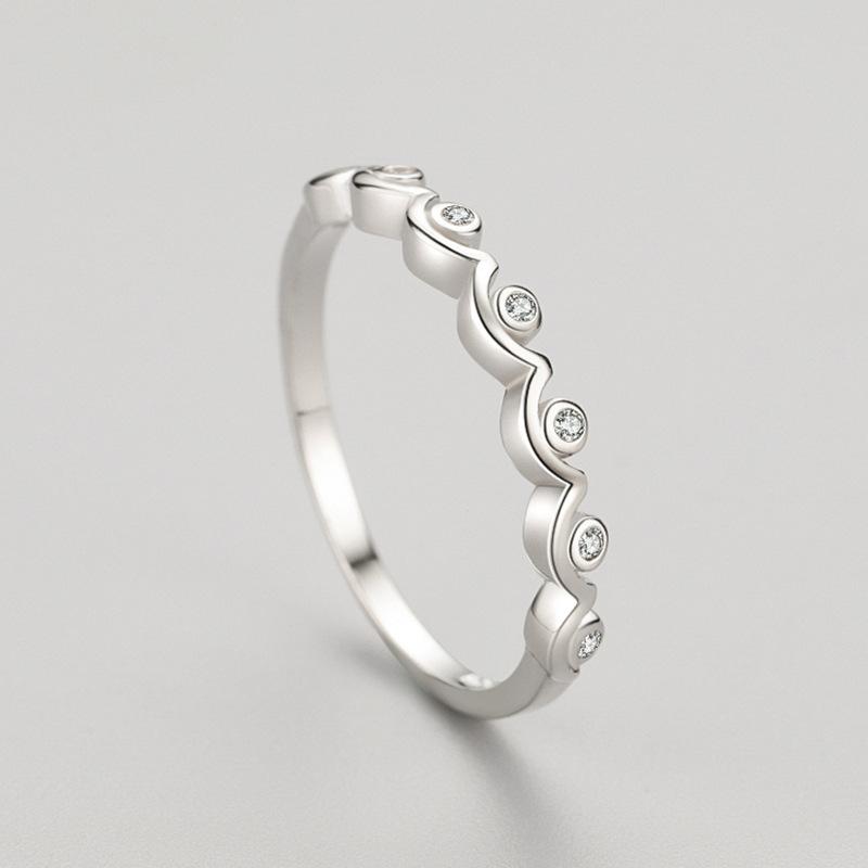 Tancise Classic 925 Sterling Silver  Zircon Ring Ladies Jewelry Wedding Promise Party Gift