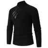 Men's Casual And Trendy Solid-color Warm Sweater, Fashionable Pullover, Men's Long-sleeved Sweater With Semi-high-neck Knitted Sweater Inside