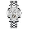 POEDAGAR Orologio da polso meccanico automatico di lusso Acciaio Inossidabile Tourbillon Orologio da uomo Impermeabile Luminoso Orologi da uomo da affari