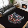 Harley-Davidson Print Crystal Velvet Plush Rug Anti?Slip Wear?Resistant Floor Carpet For Indoor Household Home Decoration