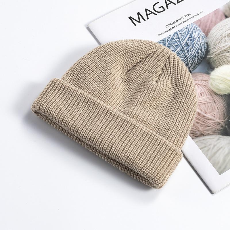 1pc Y2K Acrylic Plain Beanie Hat,Outdoor Cold Weather Casual Soft Stretch Warm Skull Cap for Daily Commute Halloween Fall Outfit