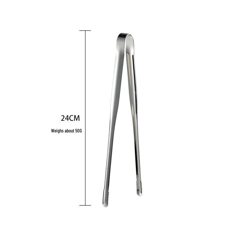 304 Stainless Steel Korean BBQ and Steak Tongs - Versatile Food and Bread Serving Tool