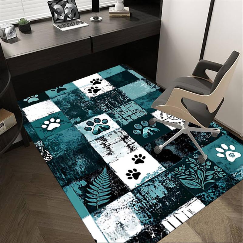 

1PC Paw Prints Pet Theme Non-Slip Floor carpet, Office, family, bedroom, Studio - Large Area Rug, Decorative Mat, Longlasting Material-C0417 60cm by 90cm