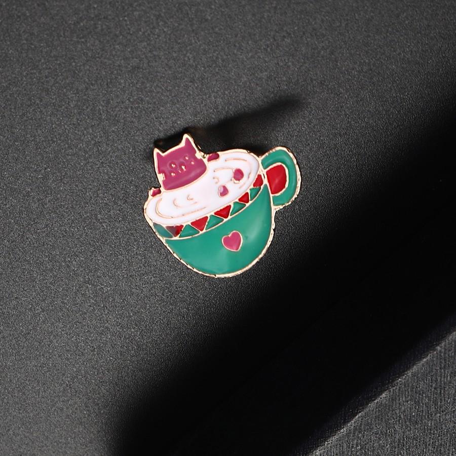 European and American New Arrival: Cute Cat Drip Glaze Lapel Pin Brooch