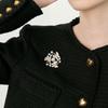 Fashion Flower Brooch Rhinestone Decoration Vintage Rhinestone Brooch Backpack Brooch Gift