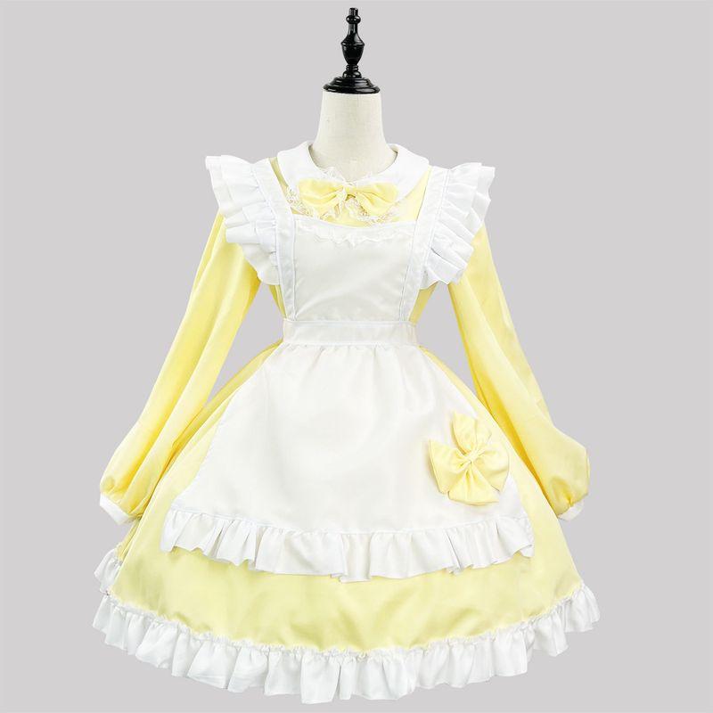 Original Super Cute Japanese-Style Black and White Maid Outfit Cross-Border Long-Sleeve Maid Costume Cosplay Performance Outfit