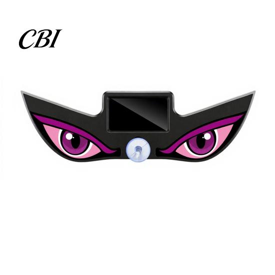 Energy Saving Car Decorations LED Warning Light with Animated Devil Eyes Shape, Solar Powered/Type-C Eye Led Accessories Charging Windshield