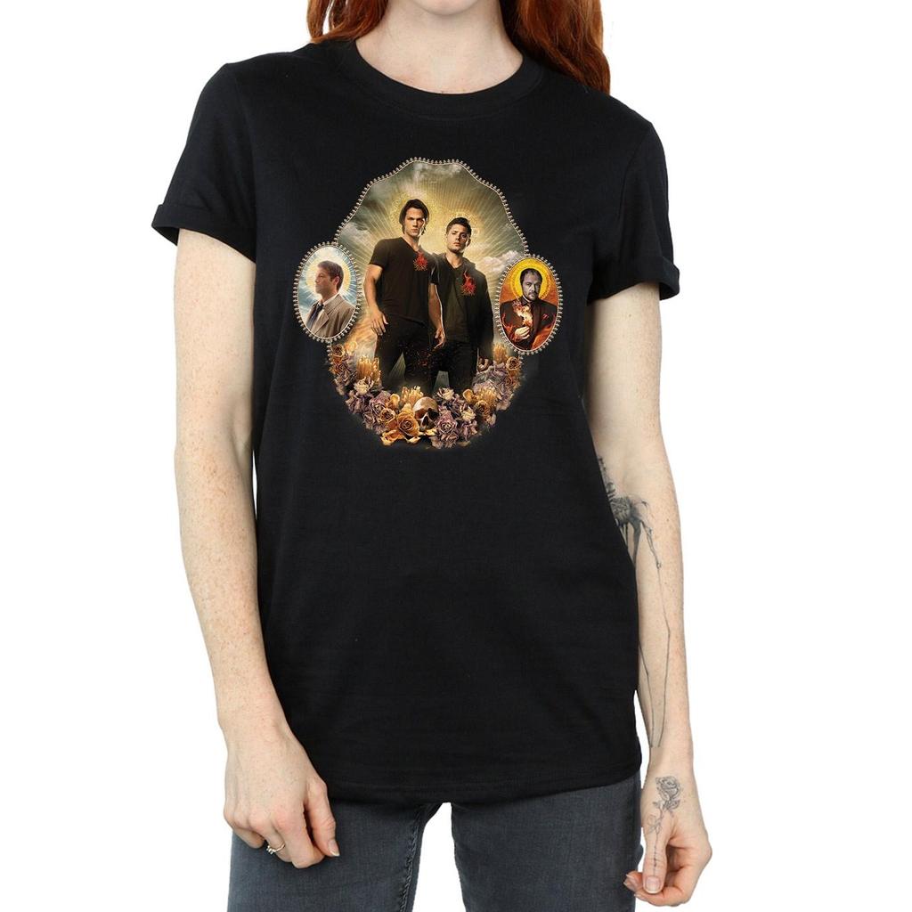 Supernatural Womens/Ladies Holy Shrine Cotton Boyfriend T-Shirt