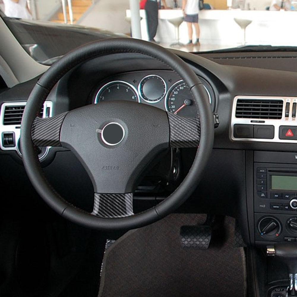 For Volkswagen VW Golf 4 Golf MK4 Golf4 1997 - 2003 Steering Wheel Trim Sticker 3Pcs/set Decorative Cover Interior Accessories