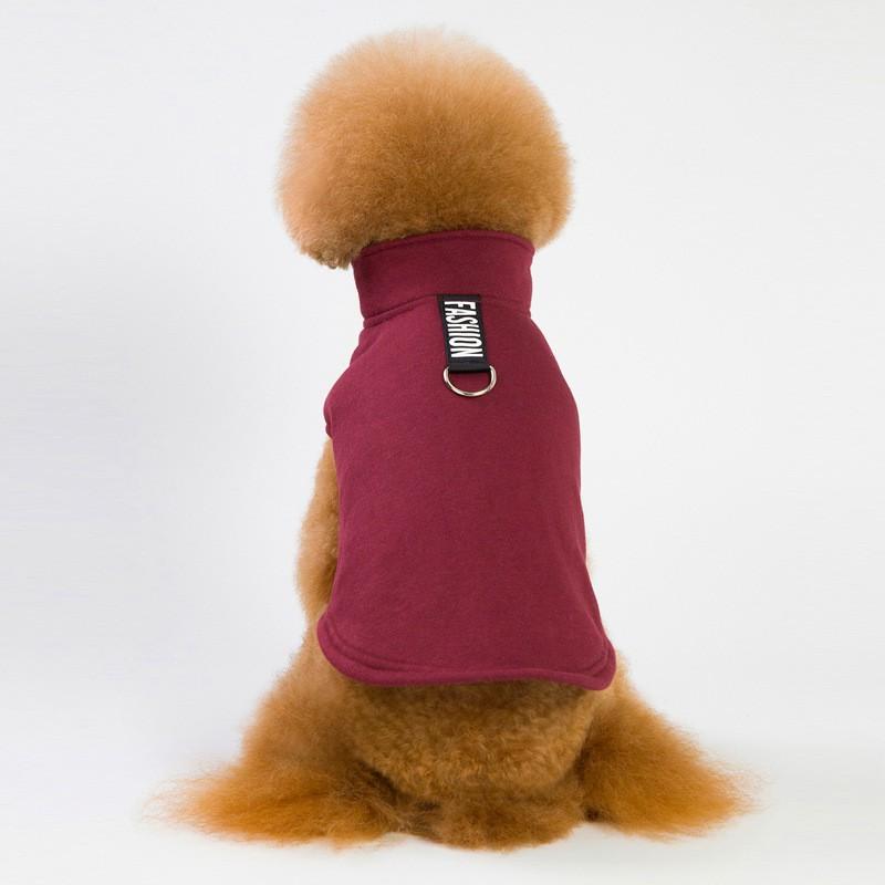 Fleece Dog Vest Small To Large Breeds - Warm Winter Jacket In Coffee Green Burgundy