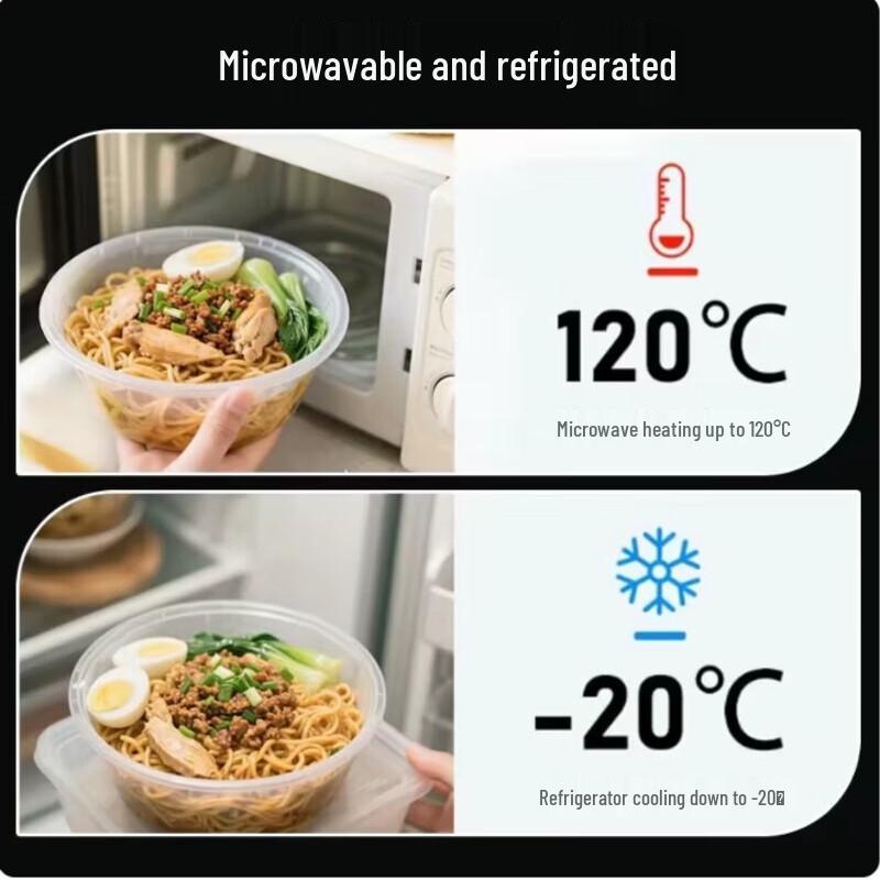 Disposable Round Food Containers with Lids