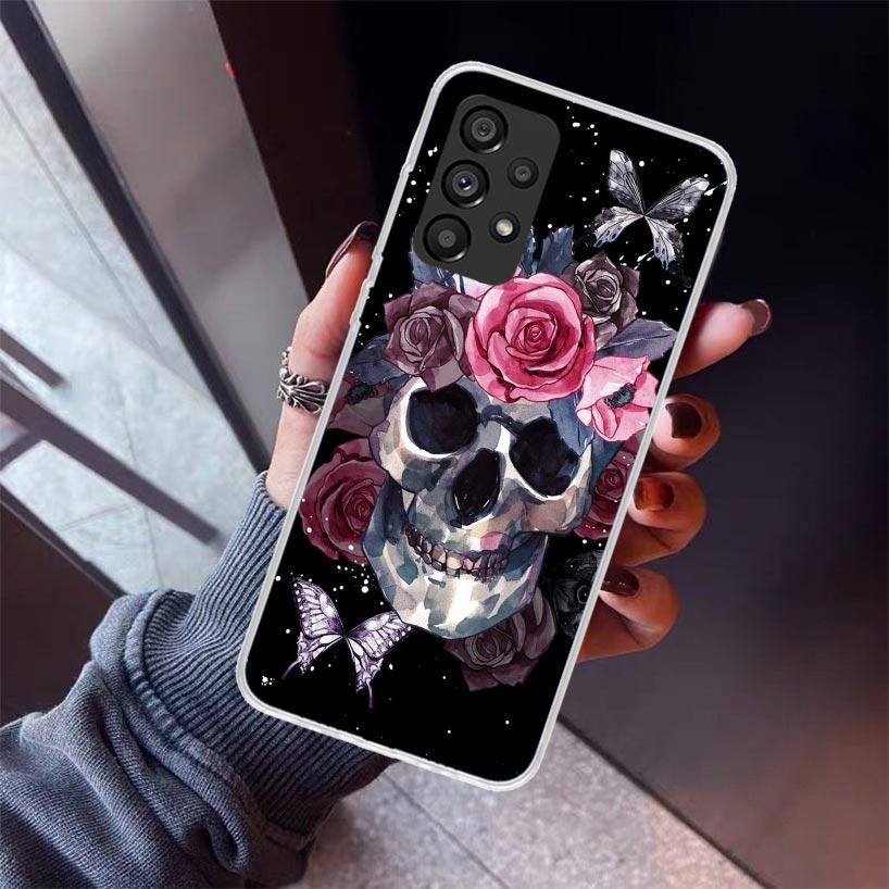 

Floral Sugar Skull Flower Phone Case for Samsung Galaxy A15 A25 A35 A55 A14 A24 A34 A54 A13 A23 A33 A53 A12 A22 A32 A52 A05S A04 Samsung A73