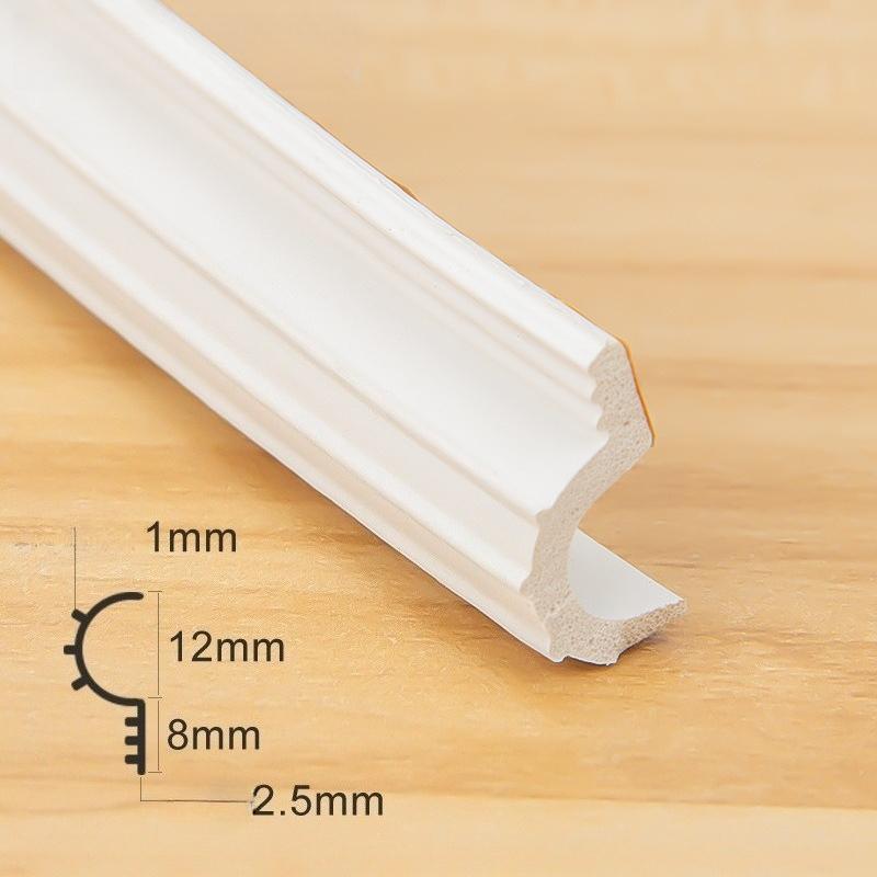 

S Type Weather Stripping Self Adhesive window sealing strip Soundproof Foam Tape window Door Gap Filler Wrapped weatherstripping 4 m белый