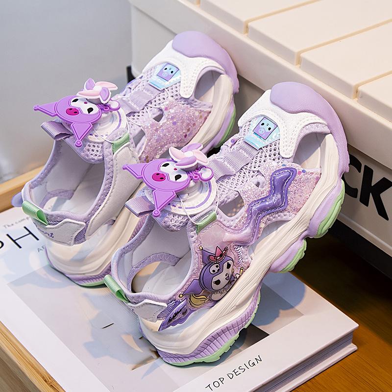 

Одноклассники Детские сандалии Студенческие Девочки Подростки Сандалии с закрытым носком 2025 Лето Свежие и Милые Микрофибра Дышащие 35 size/shoe inner length about 22.6cm