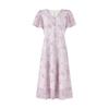 V-neck Fly Sleeve Printed A-line Dress