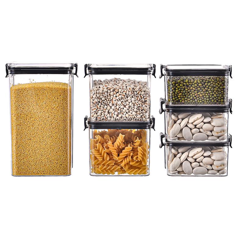 Clear Food-Grade Plastic Storage Jar for Grains, Snacks, and Dried Goods