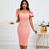 Robe de banquet élégante à fleurs tridimensionnelles, style célébrité pour femme, robe moulante