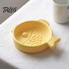 Pet Supplies for Small Cats Fish Shaped Cat Bowl, 3D Printed Slow Feeder Easy Clean Bowl Cute Plastic Food Dish Indoor Kittens