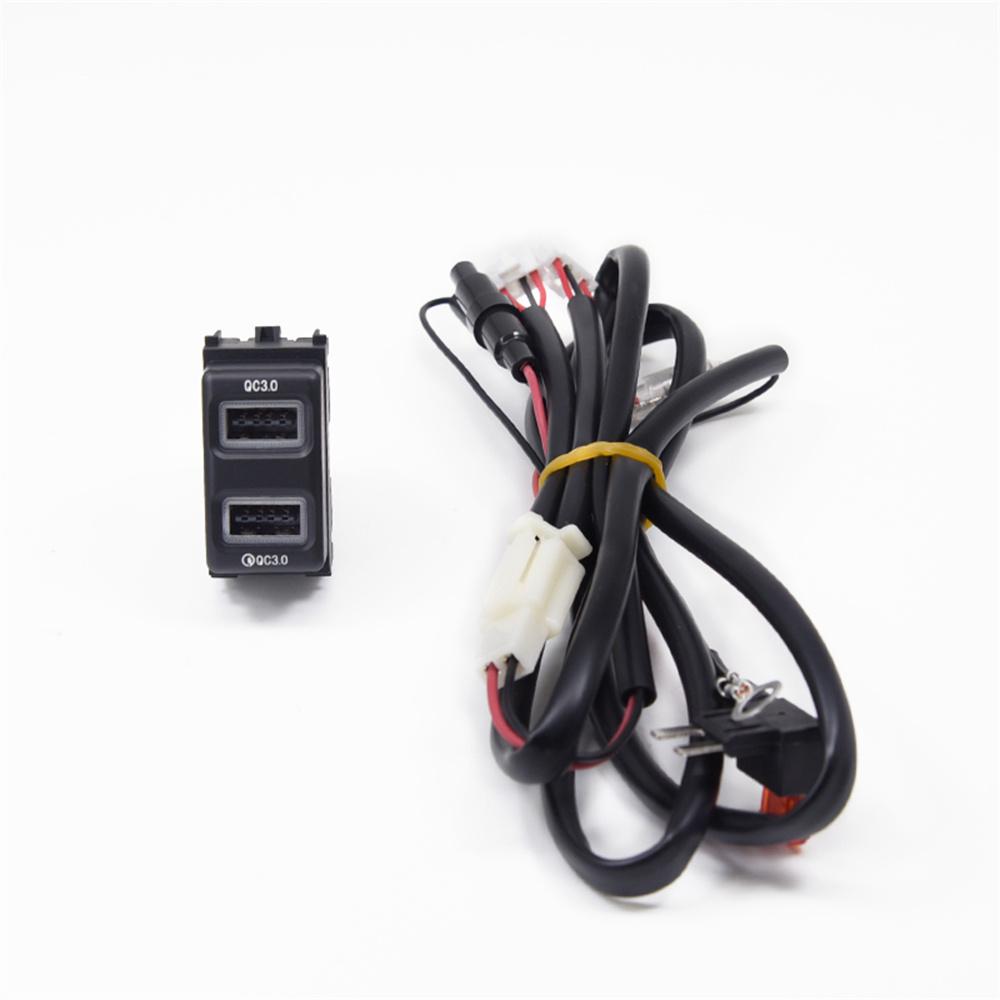 18W Car Charger QC3.0 Dual USB Fast Charging For Nissan Patrol Y61 Y62