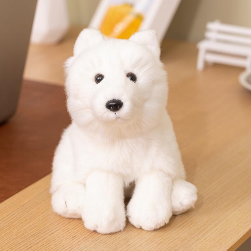 High Quality Simulated Cute Arctic Foxes Plush Toys Simulation Giant Stuffed Toys Cute Animal Plush Dolls For Kids Gifts