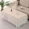 Elegant Lace Border Perm Dust Cover Rectangular Waterproof Coffee Table Cloth European Style Minimalist Oil Resistant Mat