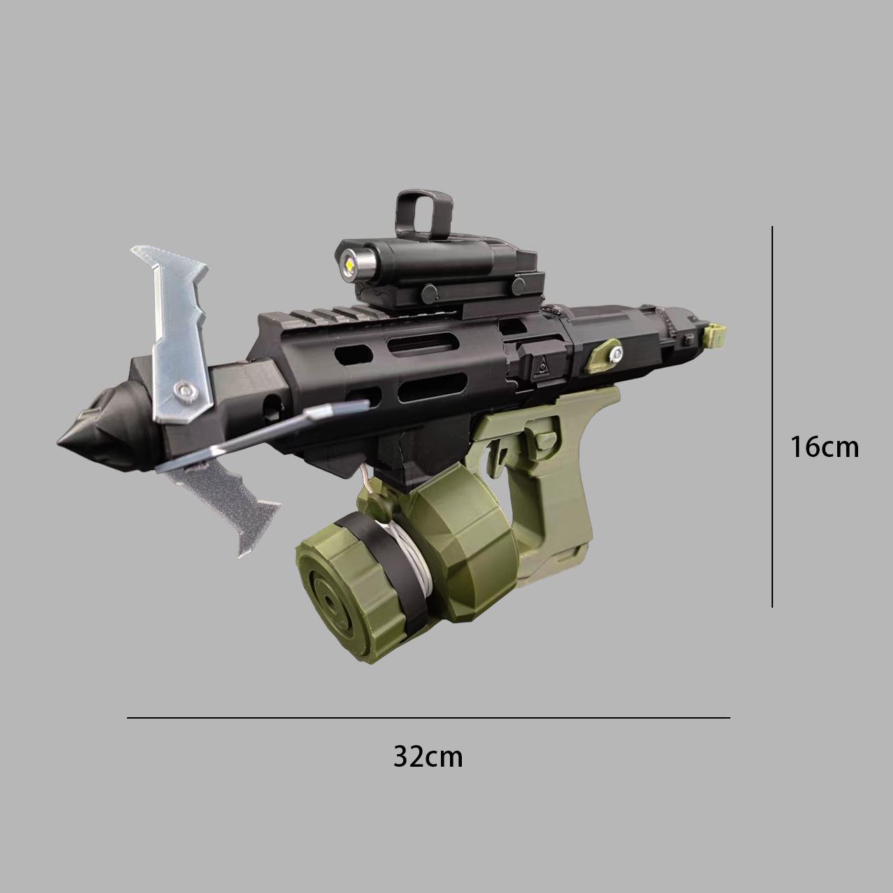 Delta Action Deep Blue Claw Gun 3D Model - Game Prop & Desktop Ornament Deep Blue Claw Gun