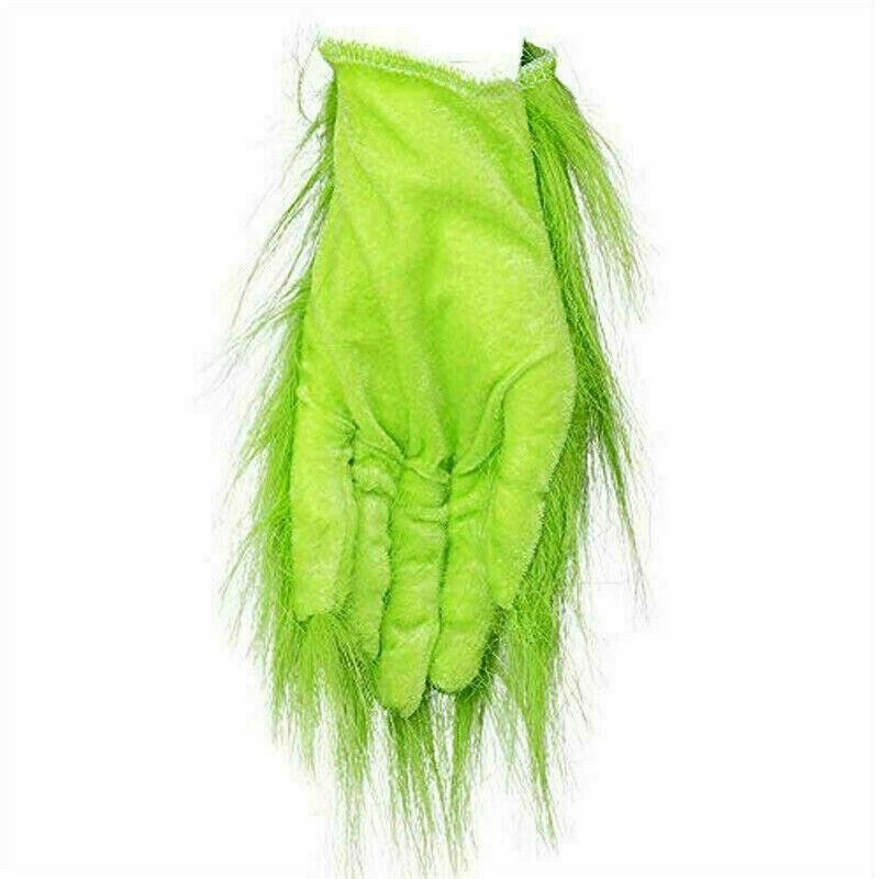Gants De Noël Verts En Peluche LUYANFX - Déguisement Adulte, Accessoire Cosplay Monstre, Fête, Saint-Patrick, Halloween