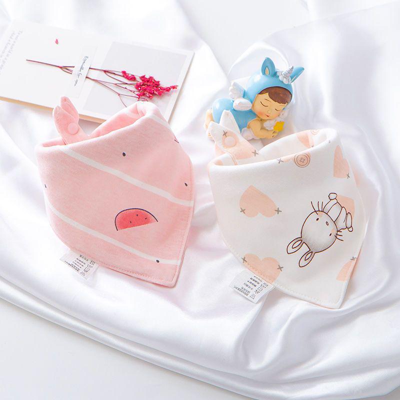 Unisex Triangle Baby Bibs: Pure Cotton, Waterproof, Super Soft, Double Snap, Scarf Wrap