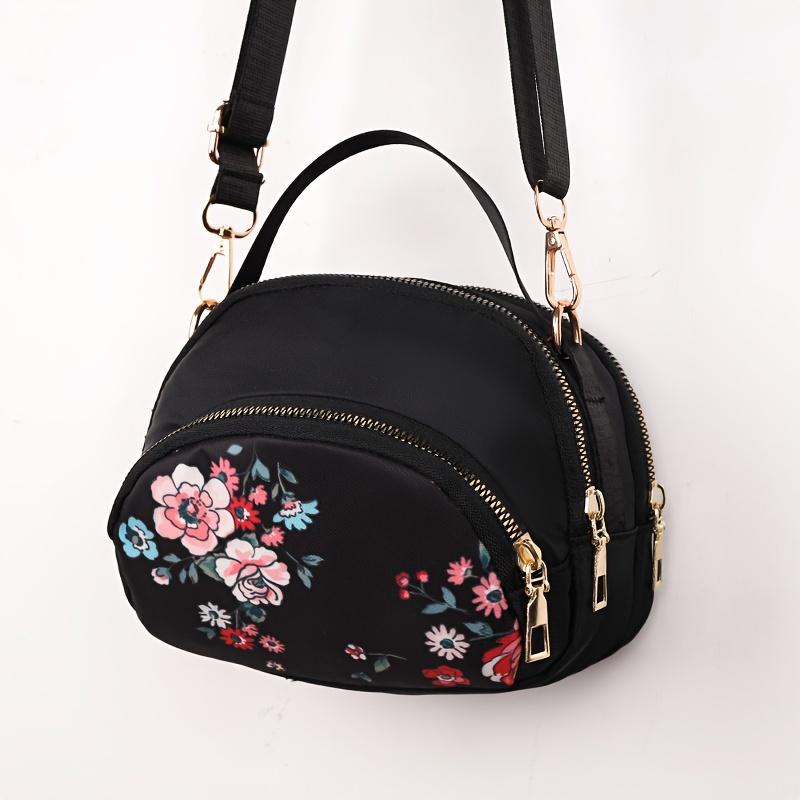 [Chic Crossbody Bag] Versatile Floral Crossbody Bag for Women | Chic with Adjustable Strap, Zip Closure, and Multiple Compartments