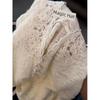 Plus-Size Hooded Lace Embroidered Long-Sleeve Knit Top for Women, Early Spring 2026 French Korean Style Slim-Fit Base Layer