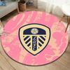 Leeds United Round Area Rug,Carpet Rug for Living Room Bedroom Sofa Playroom Decor,Non-slip Floor Mat
