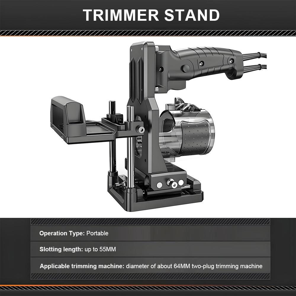 

Woodworking Stand Holder Multi-function Trimmer 2-in-1 Connecting Bracket Industrial Slotter Trimmer Bracket Hole Opener