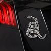 Dont Tread On Me Metal Car Sticker, Gadsden Flag Auto Emblem, 3D Snake Decal For Automotive, Truck, Motorcycle (Silver)