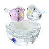 Handmade Glass Animals Figurines Paperweight for Office Home Desk Table Decors Crystal Bird Figurines Collectibles Gift