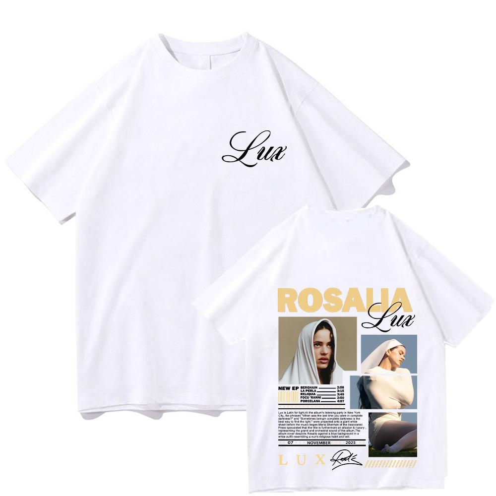 Rappeur Rosalía LUX T Shirts Chanteur Espagnol Tee Fashion Women Men 100%Cotton Clothes Comfortable Soft Short Sleeve Y2K Streetwear