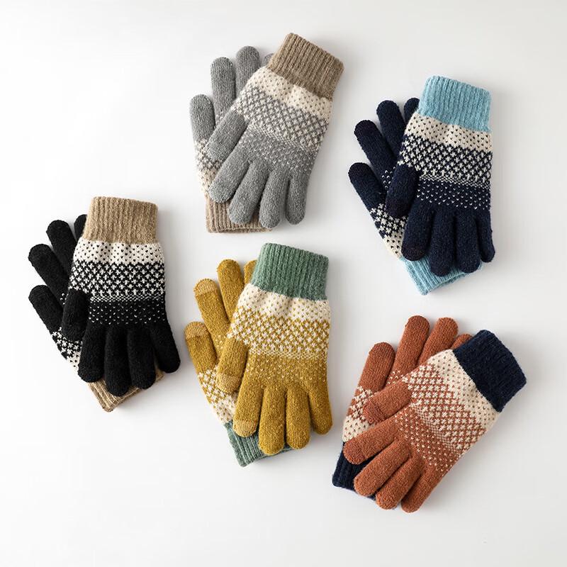 

Unisex Printed Fleece-Lined Touchscreen Winter Gloves One Size