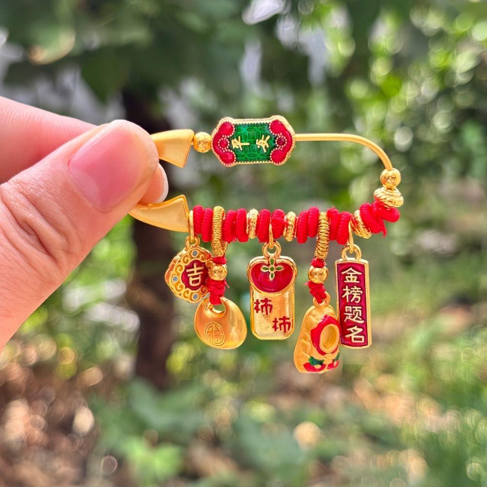 Gold Color Lucky Pins Pony Sand-plated Ornaments Lucky Zodiac Horse Brooch Pendant  Pregnant Women