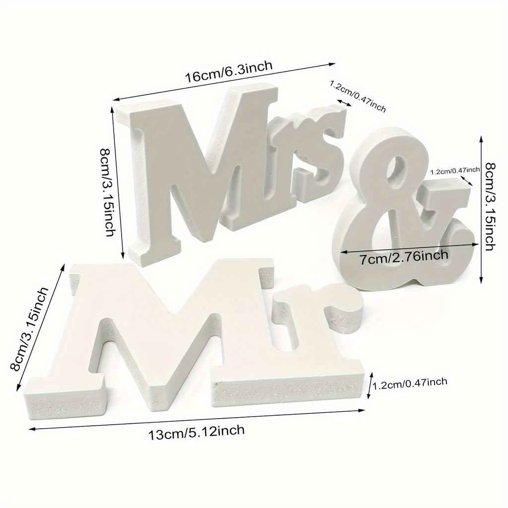 Wooden Signs Vintage Style Signs Mr & Mrs Wooden Monogram Wedding Signs For Wedding Table Rustic Wedding Decorations Ornaments
