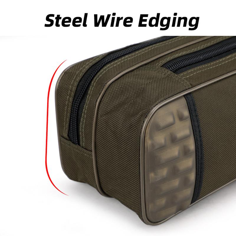 Angelruten-Tasche, Multifunktional, Großes Fassungsvermögen, Wasserdichte Angeltasche, Verstärkte Meeresruten-Tasche, Angelgeräte-Tasche ohne Rollenfach, Köder, Flussangel-Tasche