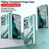 Capa For Oppo Find N2 Case Hinge Plating Transparent Full Protection With Front Screen Glass Clear Hd Cover For Find N2 5g Cases
