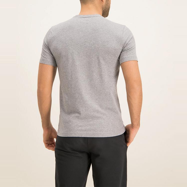 Emporio Armani EA7 Letter Print Crew Neck Short Sleeve T-Shirt Men Tops Gray 3HPT62-PJ03Z-3905