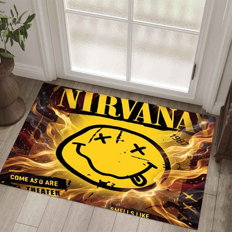 Nirvana Design Crystal Velvet Carpet Cozy Non?Slip Printed Rug For Bedroom Living Room Entrance