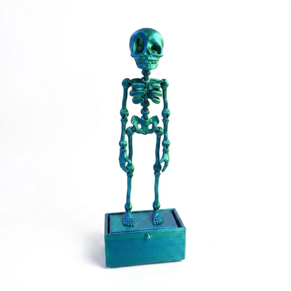Glow in Dark Dancing Skeleton Aquarium Bubbler Movable Skeleton Fish Tank Bubbler  Aquatic Products