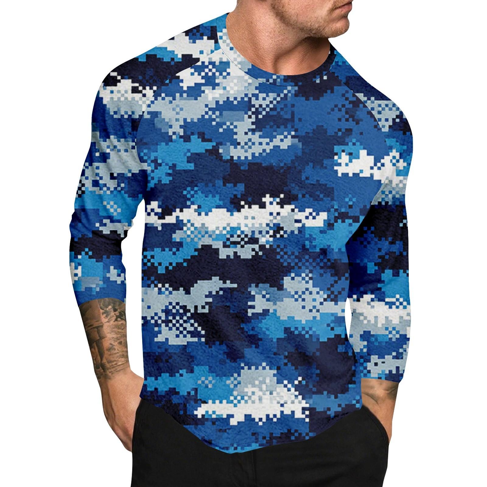 

Мужской топ с короткими рукавами реглан с принтом в стиле камуфляж XXL