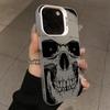 Four Spooky Skull Patterns Phone Case For iPhone 14 13 12 11 15 16 Pro XS Max 8 7 Plus X XR 12 Mini Plating Shockproof Cover