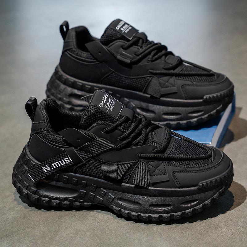 Autumn men s shoes new breathable mesh sports shoes men s trend versatile thick-soled heightening casual shoes 39