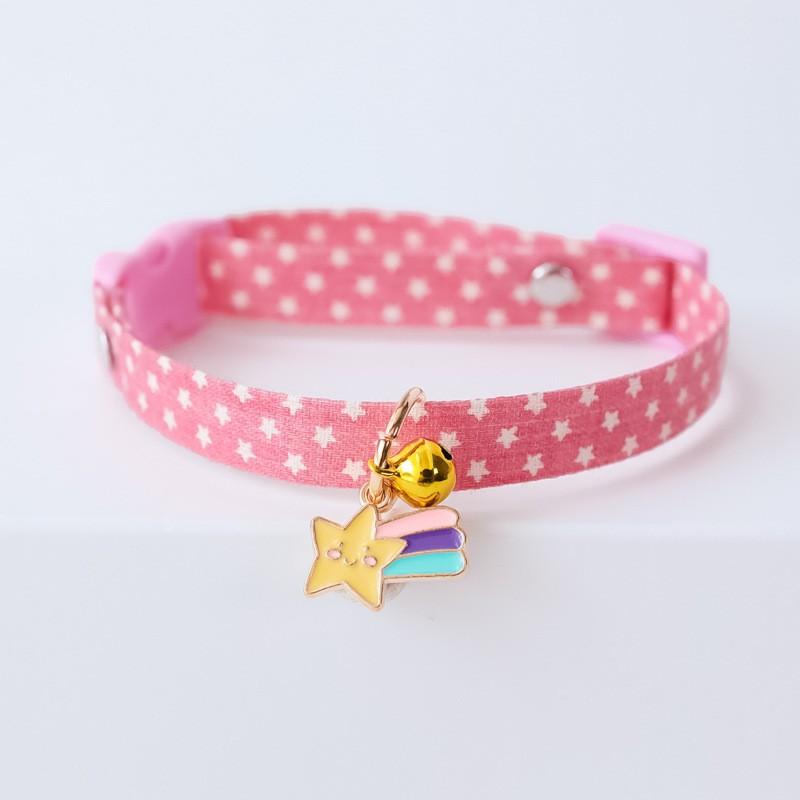 Cartoon Pet Collar Cute Bell Safety Buckle Necklace Cats Dogs Small Pets
