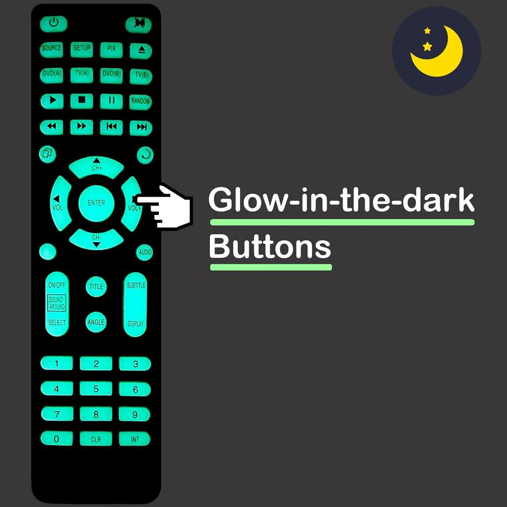 Replacement Remote Control for GM Cadillac Escalade Esv Rear Entertainment DVD ADO-22863877 22863877 PT69W6 2008 2009 2010 2011 2012 2013 2014